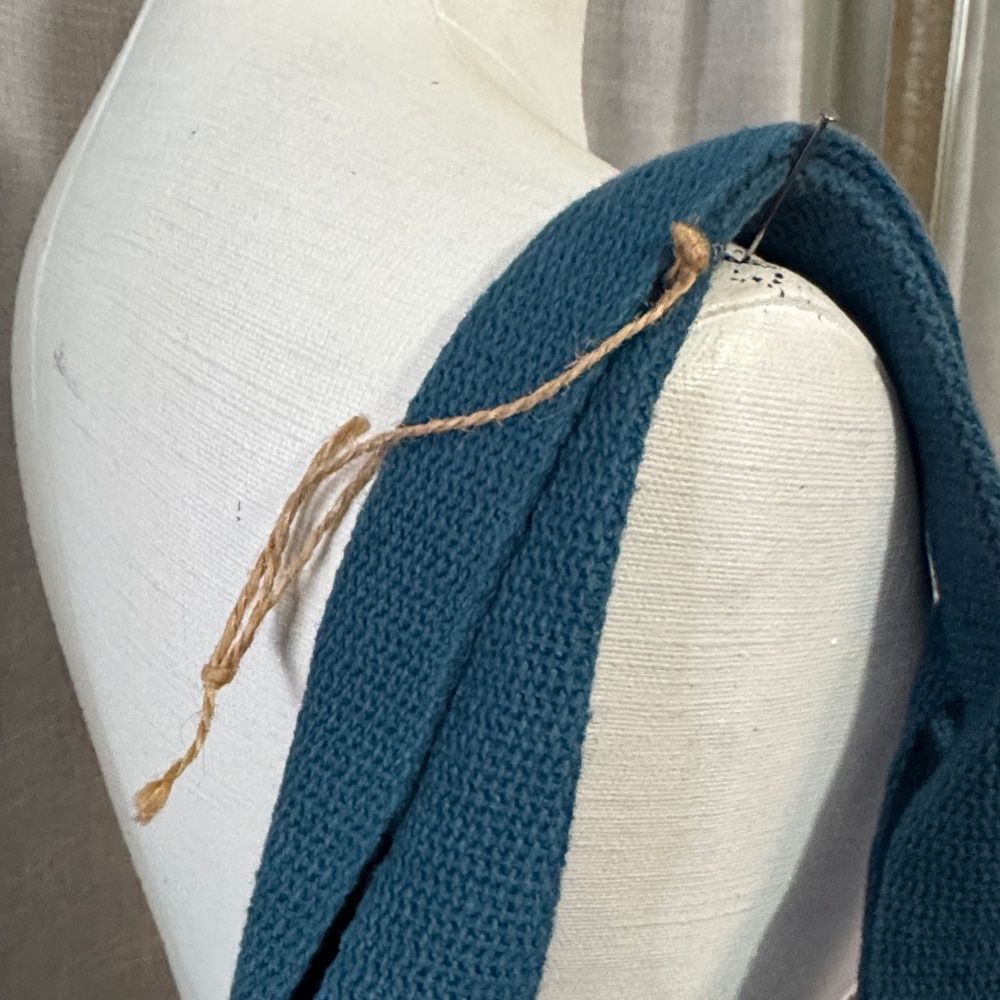 NEW Barnes & Noble Cotton Tote “re-wrap” Fair Trade-Women Made Product-Teal - Picture 5 of 14
